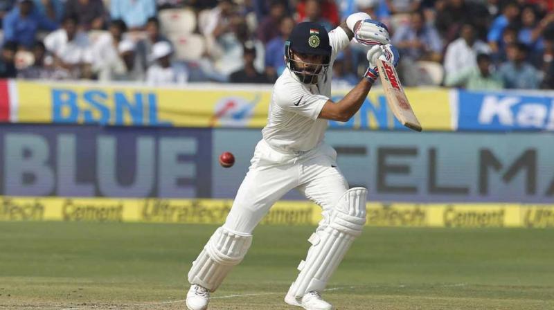 Virat Kohli, whose 246-ball 204-run knock was laced with 24 boundaries, surpassed legends including Donald Bradman and Rahul Dravid, who had scored double tons in three consecutive series. (Photo: BCCI) Virat Kohli, whose 246-ball 204-run knock was laced with 24 boundaries, surpassed legends including Donald Bradman and Rahul Dravid, who had scored double tons in three consecutive series. (Photo: BCCI)
