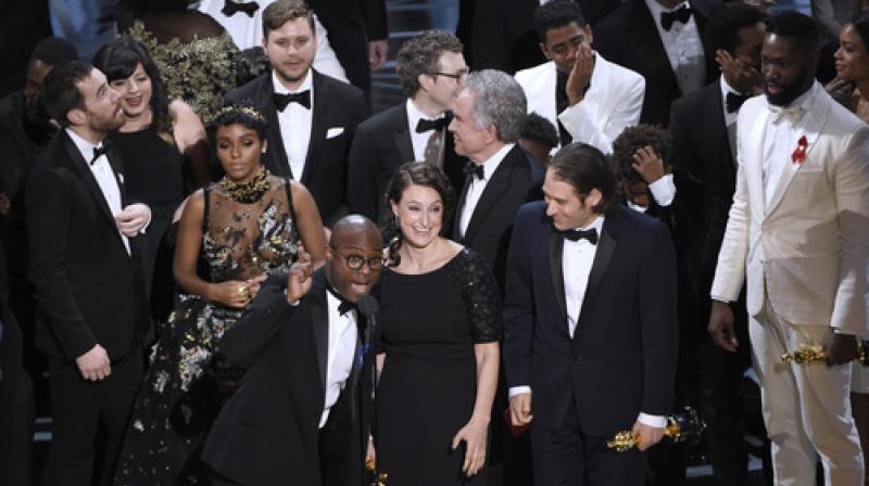 Barry Jenkins giving his acceptance speech for the 'Best Picture' award. Barry Jenkins giving his acceptance speech for the 'Best Picture' award.