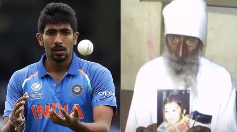 Blood is thicker than water for Jasprit's grandfather Santok Singh Bumrah. (Photo: AFP/ Screengrab) Blood is thicker than water for Jasprit's grandfather Santok Singh Bumrah. (Photo: AFP/ Screengrab)