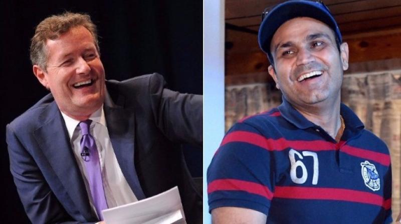 Piers Morgan and Virender Sehwag have taken jibes at each other in the past as well. (Photo: AP) Piers Morgan and Virender Sehwag have taken jibes at each other in the past as well. (Photo: AP)