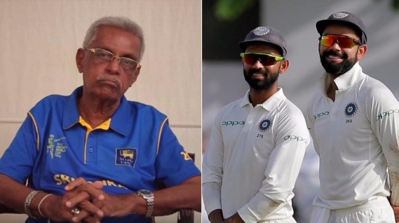 Uncle Percy is very familiar in the Indian dressing room. (Photo: Screengrab/AP) Uncle Percy is very familiar in the Indian dressing room. (Photo: Screengrab/AP)