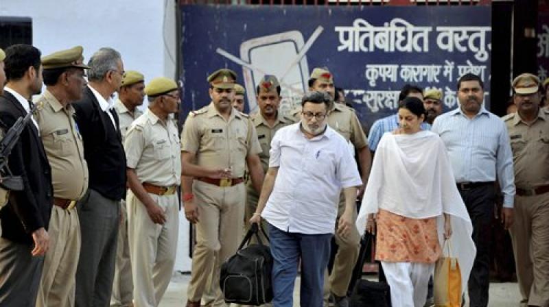 The couple were acquitted by the Allahabad High Court on October 12 after they were convicted in 2013 by a lower court for the murder of their daughter Aarushi and domestic help Hemraj. (Photo: PTI) The couple were acquitted by the Allahabad High Court on October 12 after they were convicted in 2013 by a lower court for the murder of their daughter Aarushi and domestic help Hemraj. (Photo: PTI)