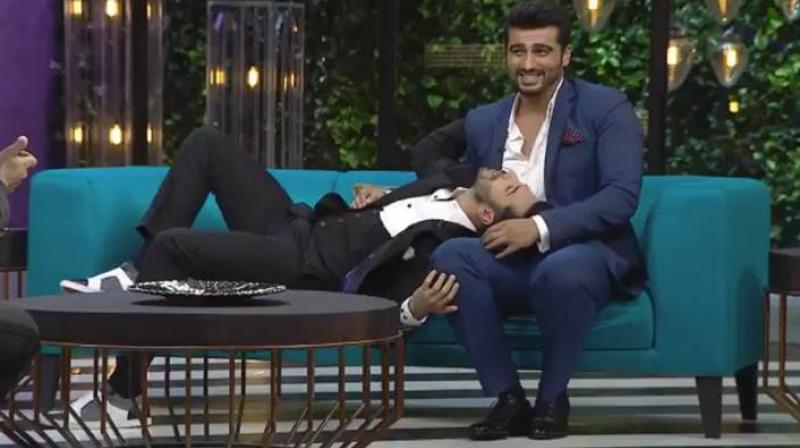 Arjun Kapoor and Varun Dhawan in Koffee with Karan Arjun Kapoor and Varun Dhawan in Koffee with Karan