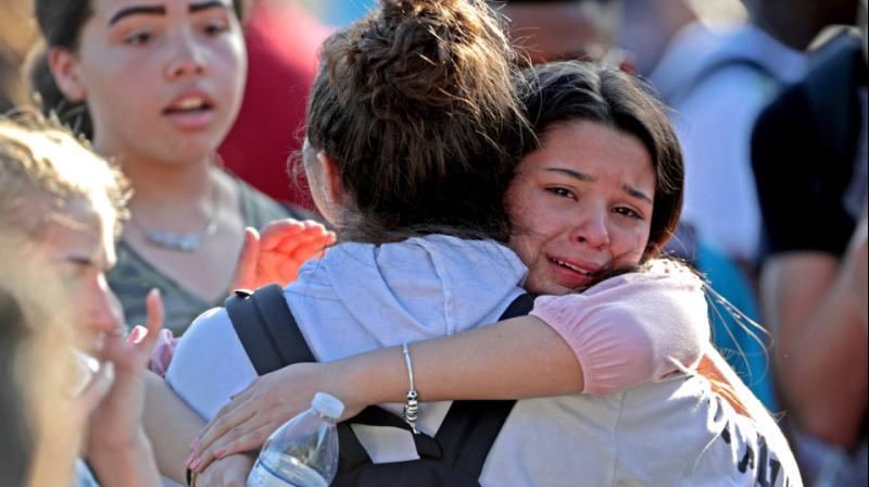 ‘We are going to be the last mass shooting... We are going to change the law,’ she vowed -- slamming the fact 19-year-old gunman Nikolas Cruz was able to legally buy a semi-automatic firearm despite a history of troubling and violent behaviour. (Photo: AP/Representational) ‘We are going to be the last mass shooting... We are going to change the law,’ she vowed -- slamming the fact 19-year-old gunman Nikolas Cruz was able to legally buy a semi-automatic firearm despite a history of troubling and violent behaviour. (Photo: AP/Representational)