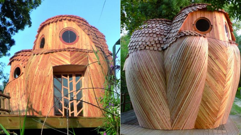 The Guetteurs also known as the owl cabin is designed by Candice Petrillo in Bordeaux, France. (All Photos: ZEBRA3©) The Guetteurs also known as the owl cabin is designed by Candice Petrillo in Bordeaux, France. (All Photos: ZEBRA3©)