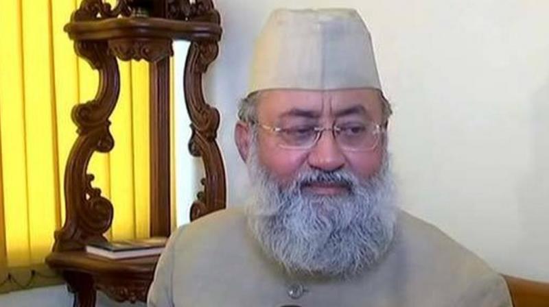Mishra said that he met Nadvi on February 5 and discussed the issue of Babri Masjid-Ram Janambhoomi, after which the latter made his demand. (Photo: ANI/Twitter) Mishra said that he met Nadvi on February 5 and discussed the issue of Babri Masjid-Ram Janambhoomi, after which the latter made his demand. (Photo: ANI/Twitter)