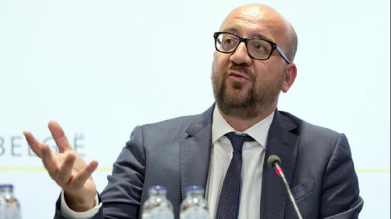Belgian Prime Minister Charles Michel speaks during a media conference at the prime ministers office in Brussels. (Photo: AP) Belgian Prime Minister Charles Michel speaks during a media conference at the prime ministers office in Brussels. (Photo: AP)