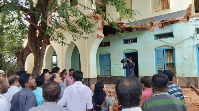 Central team at the damaged St. Xavier's Church, Kuthiyathodu, Kochi on Friday. Central team at the damaged St. Xavier's Church, Kuthiyathodu, Kochi on Friday.