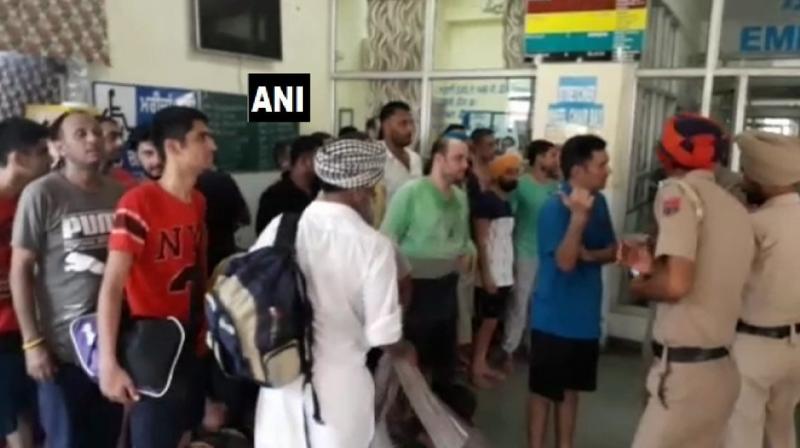 Soon after the rescue, the patients were brought to the civil hospital in the city. (Photo: ANI/Twitter) Soon after the rescue, the patients were brought to the civil hospital in the city. (Photo: ANI/Twitter)