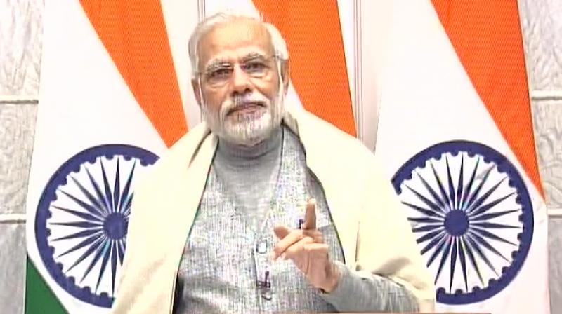 Prime Minister Narendra Modi speaking via video conferencing at the 47th Thuglak annivesary event in Chennai. (Photo: ANI Twitter) Prime Minister Narendra Modi speaking via video conferencing at the 47th Thuglak annivesary event in Chennai. (Photo: ANI Twitter)
