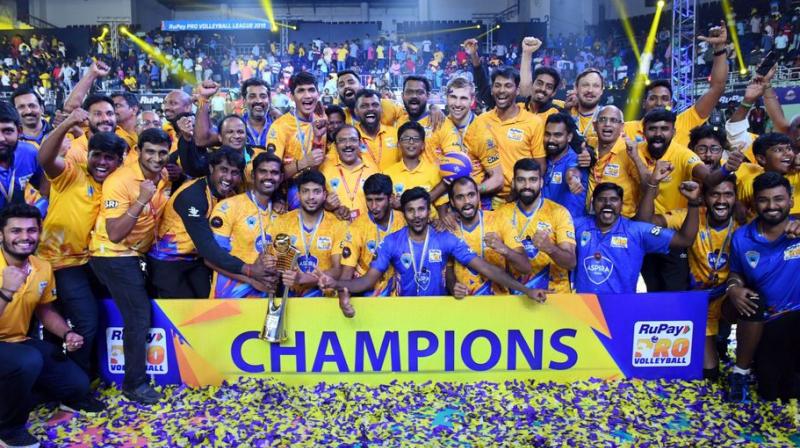 The local favourites beat Calicut 15-11, 15-12, 16-14 in the summit clash. (Photo: Twitter / Pro Volleyball League) The local favourites beat Calicut 15-11, 15-12, 16-14 in the summit clash. (Photo: Twitter / Pro Volleyball League)