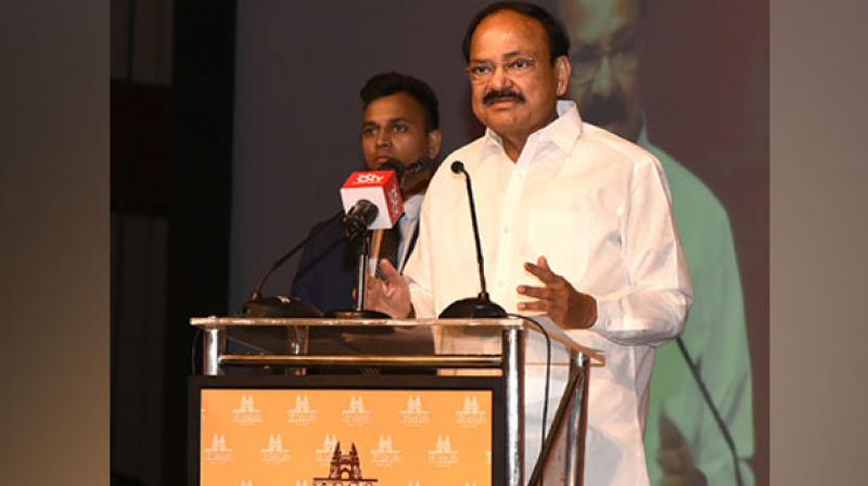 Speaking at the Hyderabad Management Association's 46th Annual Awards function in Hyderabad, the Vice President called for the 'disturbing trend' of lowered political discourse to be reversed. (Photo: ANI) Speaking at the Hyderabad Management Association's 46th Annual Awards function in Hyderabad, the Vice President called for the 'disturbing trend' of lowered political discourse to be reversed. (Photo: ANI)
