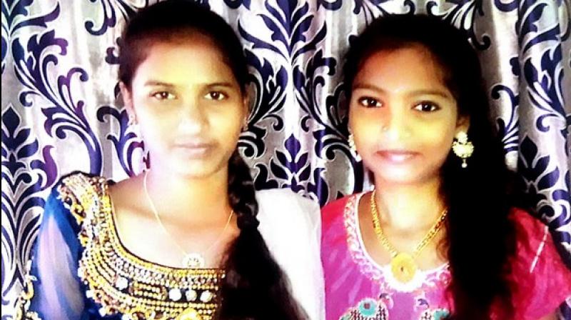 Aakula Sravanthi and Gayathri – who are friends and studying in intermediate in Patancheru Government Junior College had left from their residences at 10 am to the college. (Photo: ANI) Aakula Sravanthi and Gayathri – who are friends and studying in intermediate in Patancheru Government Junior College had left from their residences at 10 am to the college. (Photo: ANI)