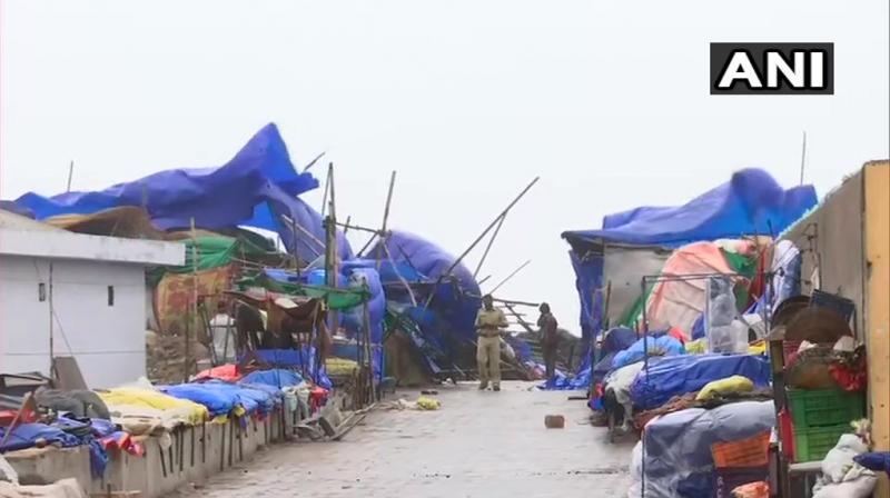 Vayu is expected to cross Gujarat coast between Dwarka and Veraval as a 'very severe cyclonic storm' with a wind speed of 155-165 km per hour gusting to 180 km per hour. (Photo: Twitter/ ANI) Vayu is expected to cross Gujarat coast between Dwarka and Veraval as a 'very severe cyclonic storm' with a wind speed of 155-165 km per hour gusting to 180 km per hour. (Photo: Twitter/ ANI)