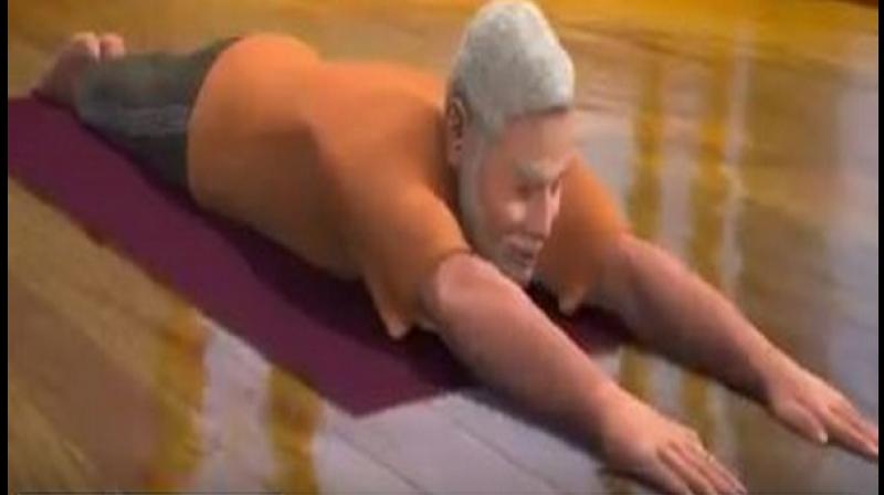 Prime Minister Narendra Modi on Sunday posted an instructional video of the yoga pose Bhujangasana, also called cobra pose. (Photo: ANI) Prime Minister Narendra Modi on Sunday posted an instructional video of the yoga pose Bhujangasana, also called cobra pose. (Photo: ANI)
