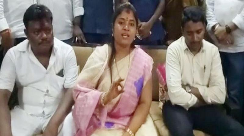 Andhra Pradesh Deputy Chief Minister P Pushpa Srivani on Saturday when she said her government aimed to deliver 'corrupt rule' in Andhra Pradesh. (Photo: ANI) Andhra Pradesh Deputy Chief Minister P Pushpa Srivani on Saturday when she said her government aimed to deliver 'corrupt rule' in Andhra Pradesh. (Photo: ANI)