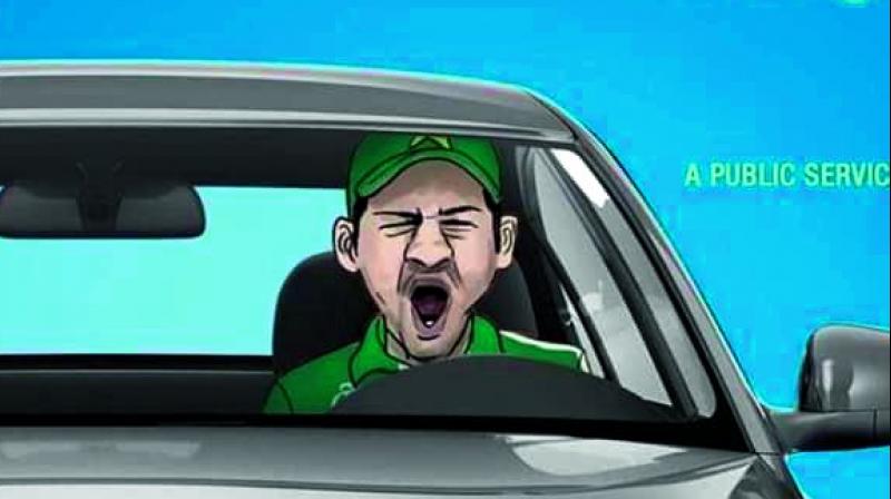 “Don’t drive when you are sleepy.” “Don’t drive when you are sleepy.”