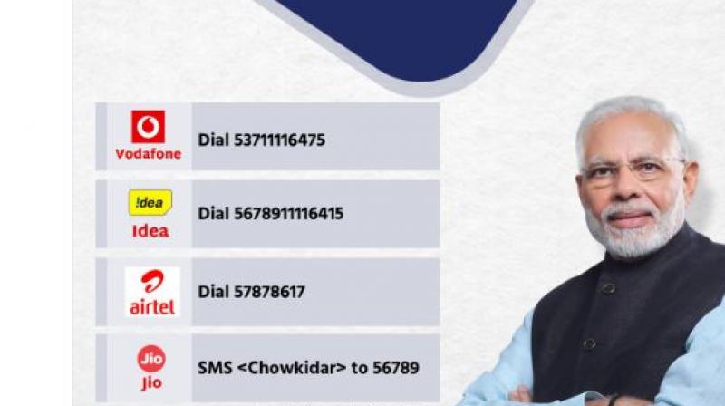Prime Minister Modi is also slated to address security guards from 500 locations who are associated with the ‘Main Bhi Chowkidar’ campaign, on March 31. (Image: ANI) Prime Minister Modi is also slated to address security guards from 500 locations who are associated with the ‘Main Bhi Chowkidar’ campaign, on March 31. (Image: ANI)