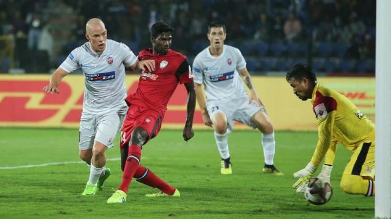 The result saw Pune's mathematical chances of reaching the play-offs snuffed out while NorthEast, placed third with 28 points, will have to win the concluding league clash against Kerala Blasters. (Photo: ISL Media) The result saw Pune's mathematical chances of reaching the play-offs snuffed out while NorthEast, placed third with 28 points, will have to win the concluding league clash against Kerala Blasters. (Photo: ISL Media)
