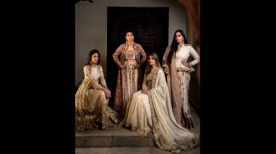Lylah Shaw, Jyoti Burret, Riddhima Kapoor Sahni and Kusha Kapila in Abu Jani Sandeep Khosla at Khadi goes Global