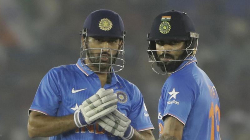Virat Kohli and Mahendra Singh Dhoni were involved in a stand of 151 runs - India's second highest for the third wicket vs New Zealand in ODIs next only to the 158 between Mohinder Amarnath and Navjot Singh Sidhu at Sharjah on March 27, 1988. (Photo: AP) Virat Kohli and Mahendra Singh Dhoni were involved in a stand of 151 runs - India's second highest for the third wicket vs New Zealand in ODIs next only to the 158 between Mohinder Amarnath and Navjot Singh Sidhu at Sharjah on March 27, 1988. (Photo: AP)