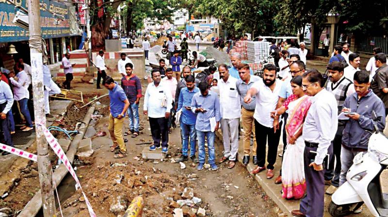 Mayor Gangambike inspected the TenderSure works taken up in the Majestic area. Mayor Gangambike inspected the TenderSure works taken up in the Majestic area.