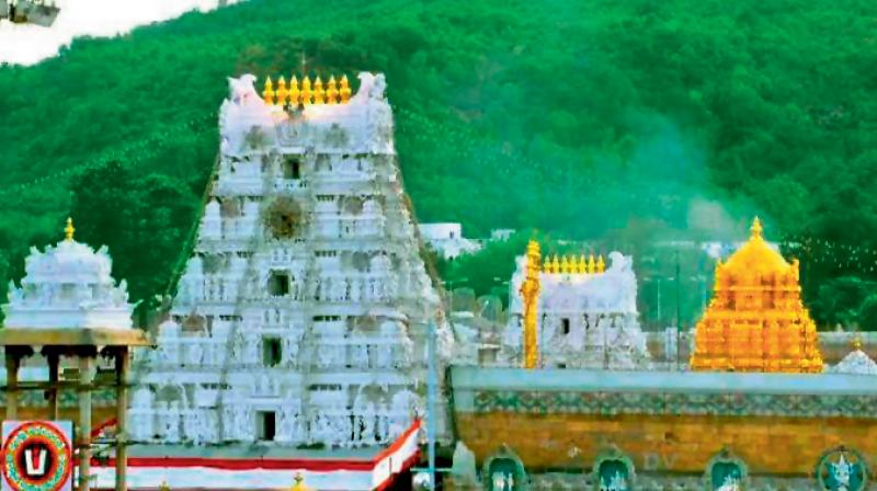 During a review meeting held in his chambers at the TTD administrative building in Tirupati on Srivani Trust, TTD executive officer has directed the officials concerned to take up the construction of 111 temples across all 26 districts with a concrete action plan and complete it within a specified schedule. (DC Image)