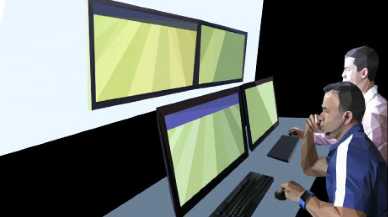 The VAR system uses a trained referee with access to a video monitor. The VAR system uses a trained referee with access to a video monitor.