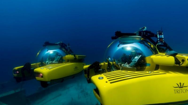 , Triton Submarines LLC of Vero Beach, Florida, said on the company website that it is the only submersible certified to carry humans on dives of 36,000 feet. , Triton Submarines LLC of Vero Beach, Florida, said on the company website that it is the only submersible certified to carry humans on dives of 36,000 feet.