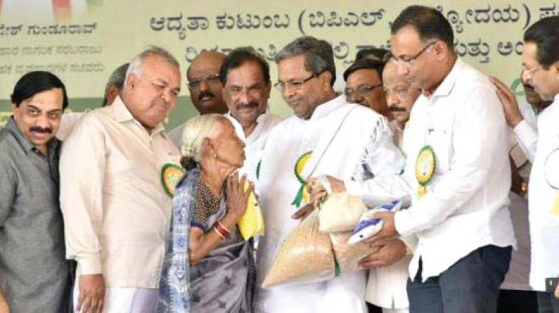 Image result for siddaramaiah anna bhagya