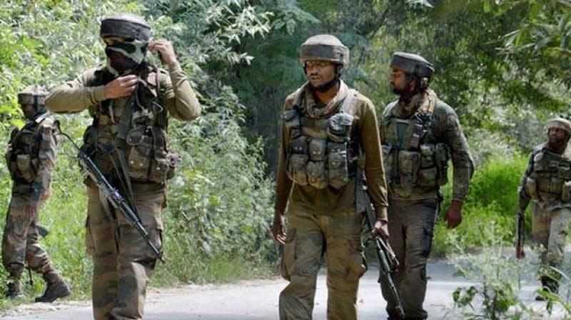 When the MPV carrying six personnel was around one km away from the camp, ultras triggered a powerful land mine blast. (Representational image | PTI) When the MPV carrying six personnel was around one km away from the camp, ultras triggered a powerful land mine blast. (Representational image | PTI)