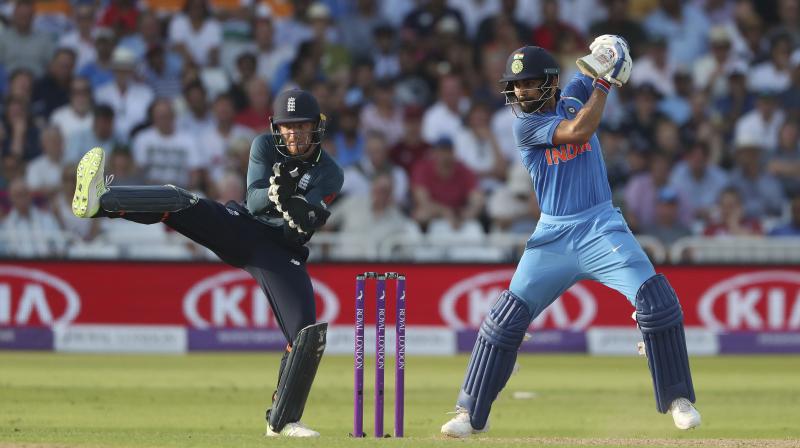 Virat Kohli ended the series with scores 75, 45 and 71. He earned just two points but those were enough to take him to 911 points, highest since Australia’s Dean Jones tally of 918 points in March 1991. (Photo: AP) Virat Kohli ended the series with scores 75, 45 and 71. He earned just two points but those were enough to take him to 911 points, highest since Australia’s Dean Jones tally of 918 points in March 1991. (Photo: AP)