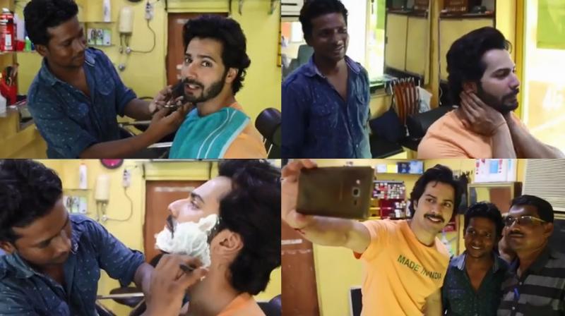 Varun Dhawan getting his Sui Dhaaga look right. (Credit: Instagram) Varun Dhawan getting his Sui Dhaaga look right. (Credit: Instagram)