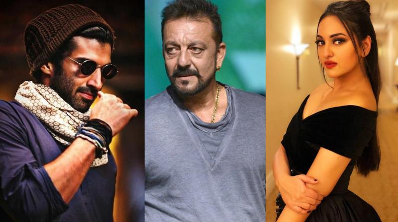 Aditya Roy Kapur, Sanjay Dutt and Sonakshi Sinha. Aditya Roy Kapur, Sanjay Dutt and Sonakshi Sinha.