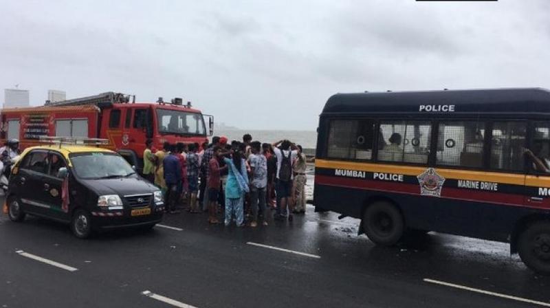 However, Javed, who drowned while saving Shahil, is still missing. A rescue operation is underway by Mumbai Fire Department and Navy personnel to find him out. (Photo: ANI) However, Javed, who drowned while saving Shahil, is still missing. A rescue operation is underway by Mumbai Fire Department and Navy personnel to find him out. (Photo: ANI)