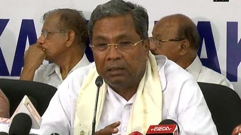 Earlier today, Siddaramaiah refuted claims about him being the reason behind the crisis. (Photo: ANI) Earlier today, Siddaramaiah refuted claims about him being the reason behind the crisis. (Photo: ANI)