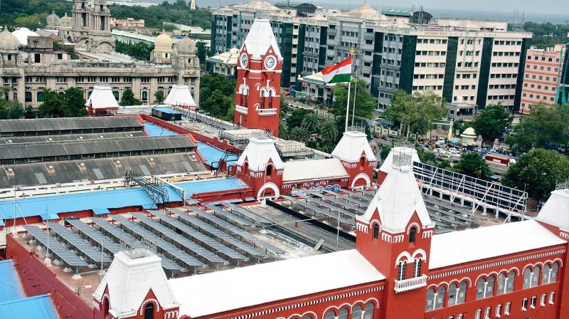 Solar panels fixed at Central railway station. (Photo: DC) Solar panels fixed at Central railway station. (Photo: DC)