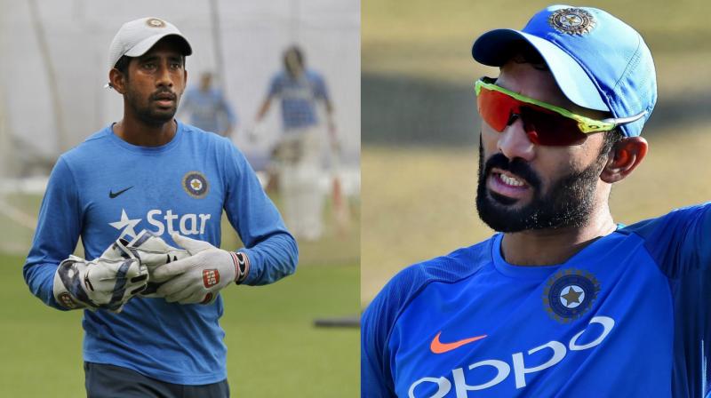 “The All-India Senior Selection Committee has named Dinesh Karthik as the replacement for Wriddhiman Saha for the third and final Test against South Africa. He is set to join the team before the third Test,” said BCCI. (Photo: AP / PTI) “The All-India Senior Selection Committee has named Dinesh Karthik as the replacement for Wriddhiman Saha for the third and final Test against South Africa. He is set to join the team before the third Test,” said BCCI. (Photo: AP / PTI)