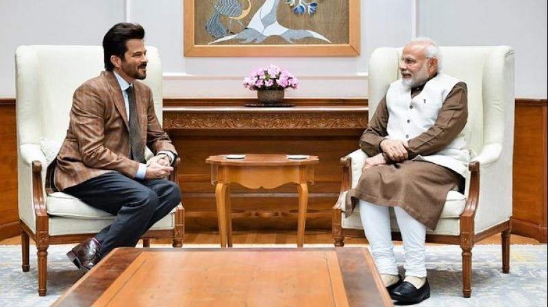 Anil Kapoor with Narendra Modi (Instagrammed by Anil Kapoor) Anil Kapoor with Narendra Modi (Instagrammed by Anil Kapoor)