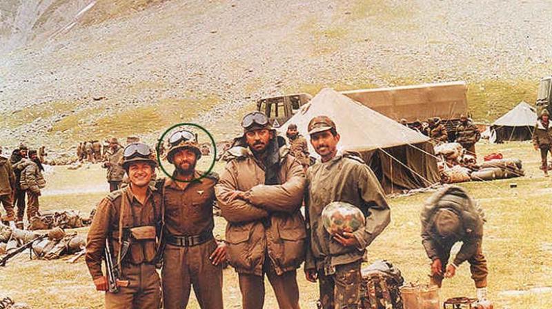 Captain Vijayant 'Robin' Thapar at the base camp before India took Tololing Captain Vijayant 'Robin' Thapar at the base camp before India took Tololing