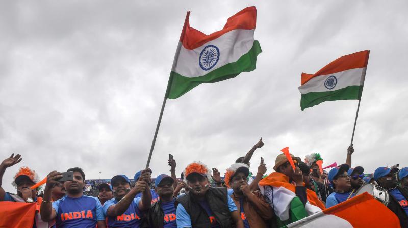 The Old Trafford cricket ground had a festive feel with fans from both sides wearing replica jerseys, colourful headgear and sounding hooters as they began trooping in. (Photo: AFP) The Old Trafford cricket ground had a festive feel with fans from both sides wearing replica jerseys, colourful headgear and sounding hooters as they began trooping in. (Photo: AFP)