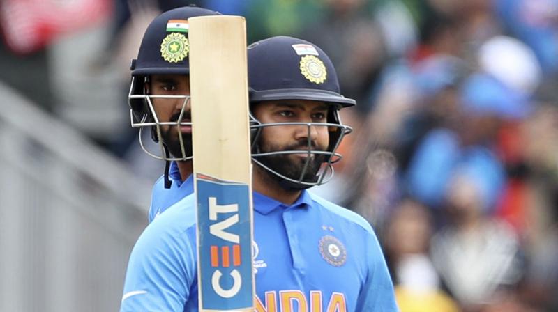 Sharma, who made 122 in India's opening win over South Africa and 57 against Australia, went to fifty in just 34 balls against Pakistan. (Photo: AP) Sharma, who made 122 in India's opening win over South Africa and 57 against Australia, went to fifty in just 34 balls against Pakistan. (Photo: AP)