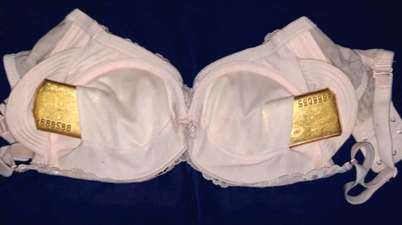 Gold found hidden in the undergarment. Gold found hidden in the undergarment.