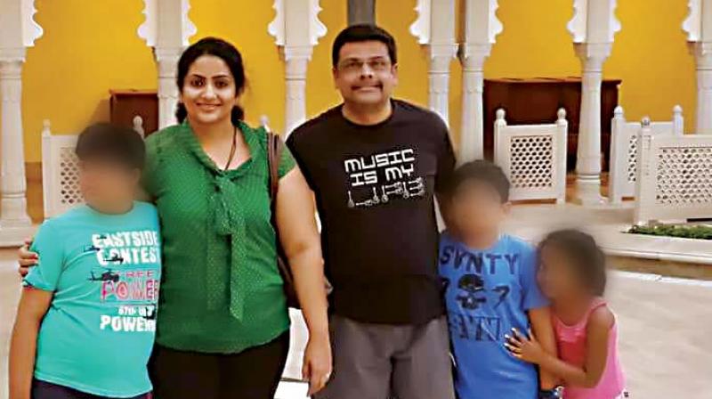 Accused realtor Ganesh and his family Accused realtor Ganesh and his family