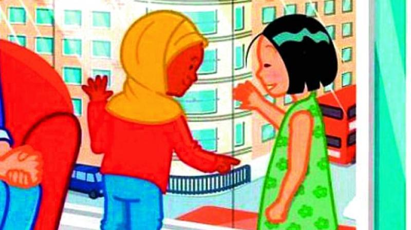 Hijab Clad Toon In Books Sparks Row 