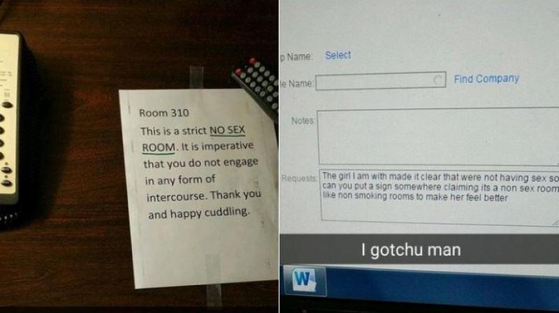 The photo of the notice was posted by the guest on Reddit to say thank you to the hotel and that is when it went viral. (Photo: Reddit) The photo of the notice was posted by the guest on Reddit to say thank you to the hotel and that is when it went viral. (Photo: Reddit)