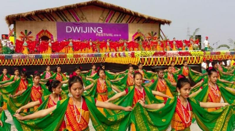 To promote the river tourism in the rural areas of the Bodoland Territorial Council (BTC) and the state, the 12-day-long 3rd edition of 'Dwijing Festival' was recently celebrated in Assam. (Photo: ANI) To promote the river tourism in the rural areas of the Bodoland Territorial Council (BTC) and the state, the 12-day-long 3rd edition of 'Dwijing Festival' was recently celebrated in Assam. (Photo: ANI)