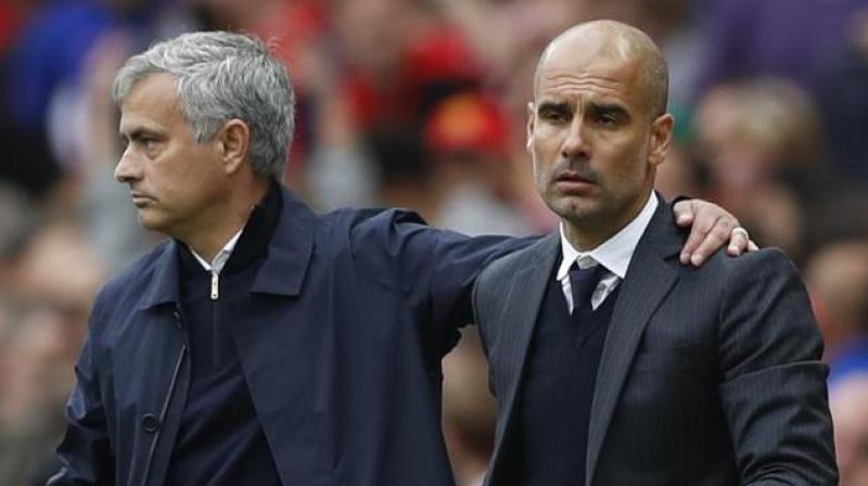 Mourinho also questioned Guardiola's right to wear a yellow ribbon in solidarity with imprisoned Catalan politicians, suggesting he would find himself in hot water with the authorities if he made a similar gesture. (Photo: AFP) Mourinho also questioned Guardiola's right to wear a yellow ribbon in solidarity with imprisoned Catalan politicians, suggesting he would find himself in hot water with the authorities if he made a similar gesture. (Photo: AFP)