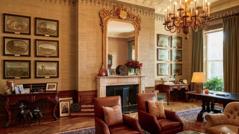 This image provided by Architectural Digest shows The Treaty Room in the White House in Washington. (Photo: AP) This image provided by Architectural Digest shows The Treaty Room in the White House in Washington. (Photo: AP)
