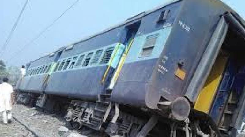 Train derailment in Uttar Pradesh-Rampur. (Photo: ANI/Twitter) Train derailment in Uttar Pradesh-Rampur. (Photo: ANI/Twitter)